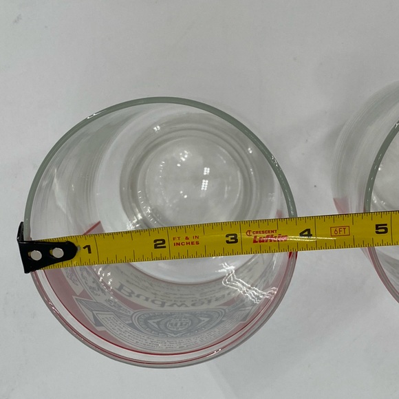 Budweiser vintage pounder footed Beer glasses. Lot of 2 - Picture 4 of 4